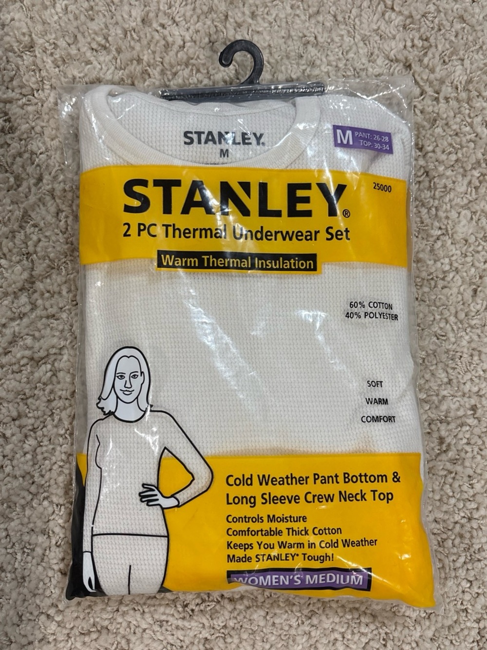 Stanley 2 PC Women’s Warm Thermal Insulated Underwear Set Top & Bottom Sz Medium